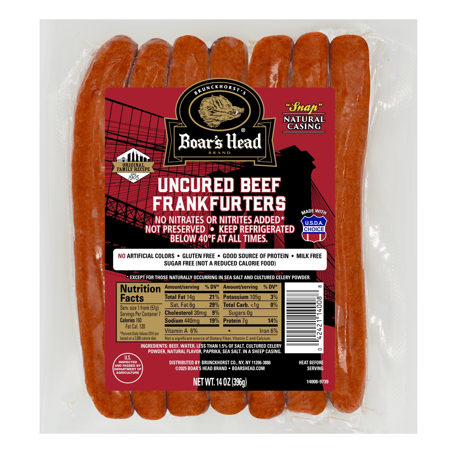 Boar's Head Uncured Beef Frankfurters